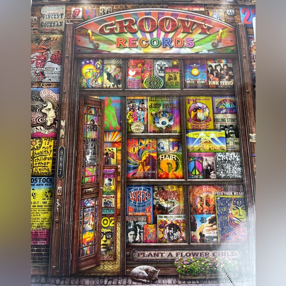 Springbok Groovy Records 1000 pc Jigsaw Puzzle Sealed box NWOT - Picture 2 of 3